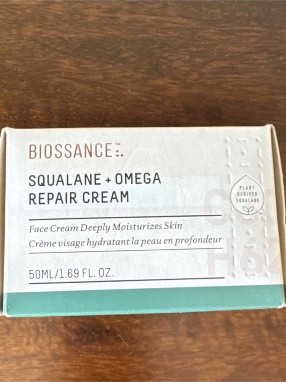 Biossance Squalane + Omega Repair Cream — White/Teal